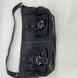 Francesco Biasia black leather handbag